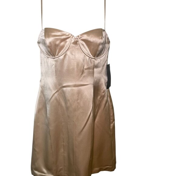 Retrofête Cosmo Dress Dusty Peach Small NWT $395 Bustier Mini - Picture 4 of 6